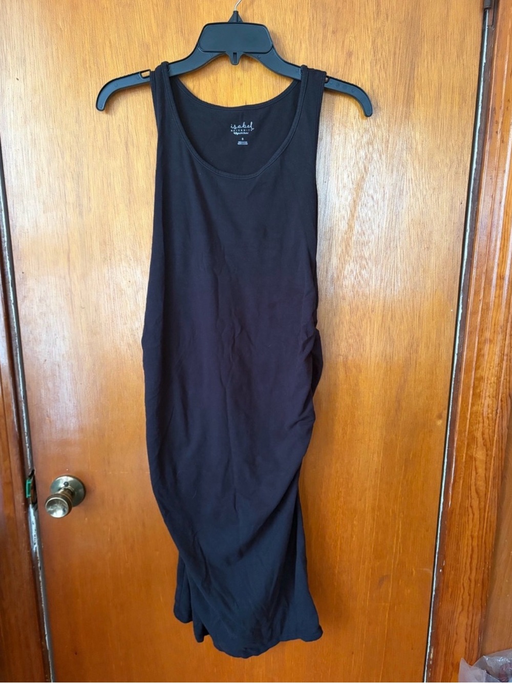 Black Sleeveless Maternity Tank Dress